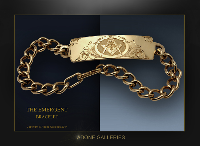gold Freemason bracelet