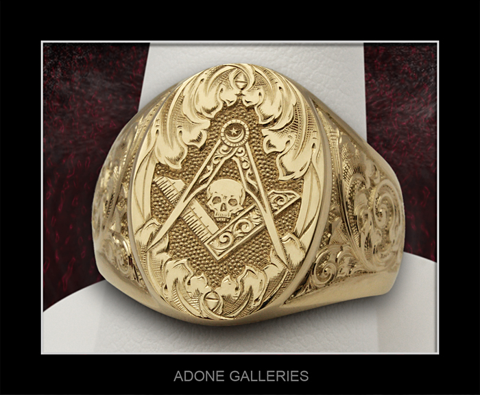 Skull engraved ring