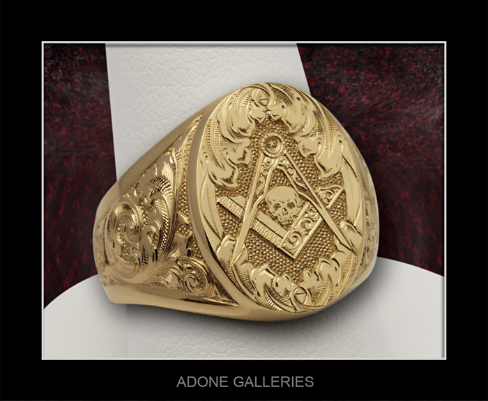 Skull engraved ring