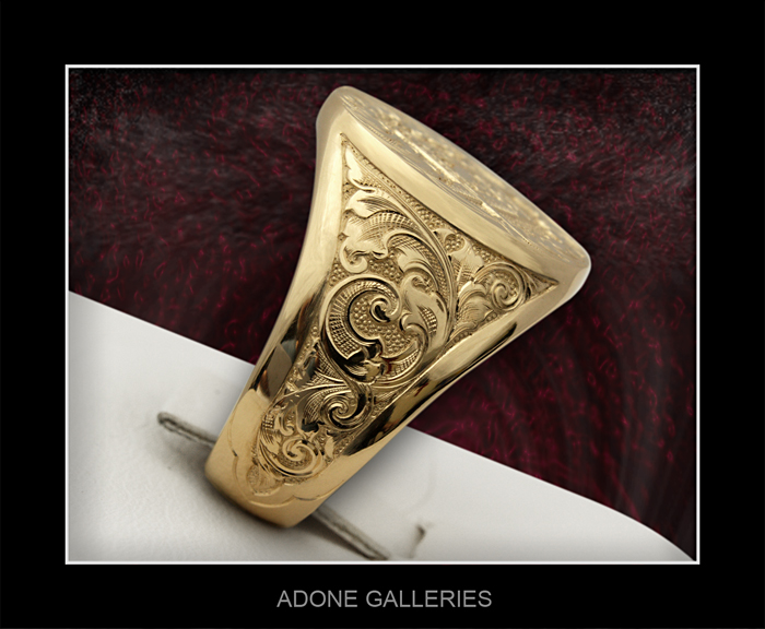 Skull engraved ring