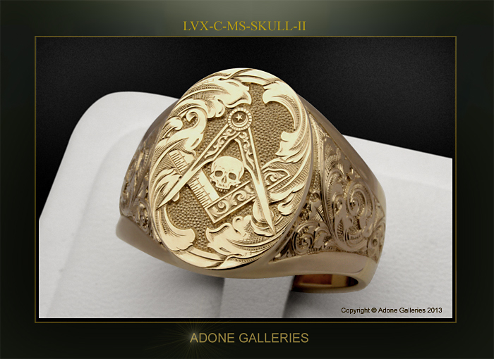 Skull engraved ring