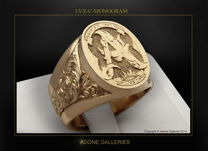 custom monogram signet