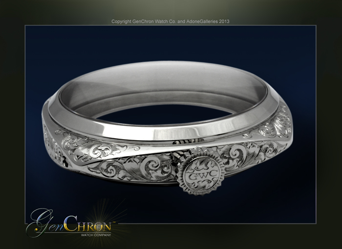 engraved GWC watch