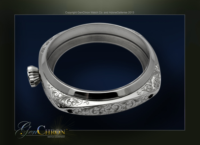 engraved GWC watch
