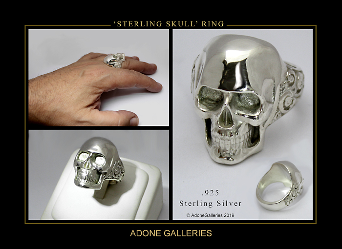 silver skull ring