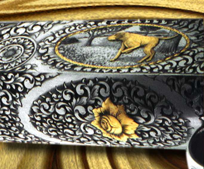 Shotgun, relief engraving