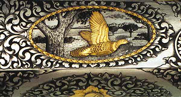 Grouse inlay close-up