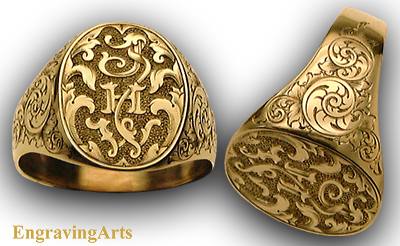Signet ring engraved