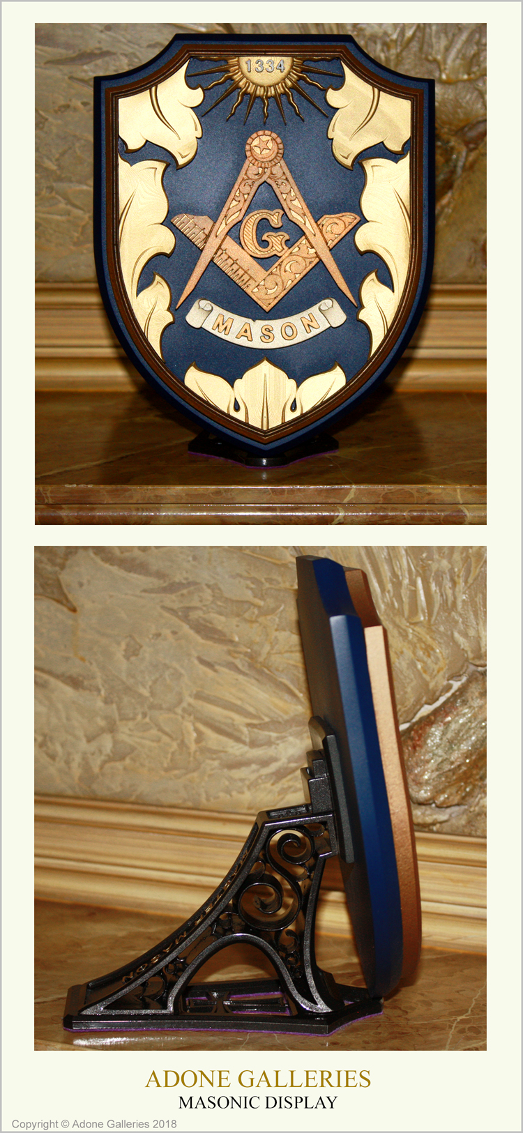 custom sculpted Masonic Display
