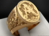luxury monogram signet ring