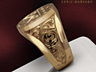 Hand engraved Harvard ring