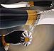Knife with amber, fine English srcoll